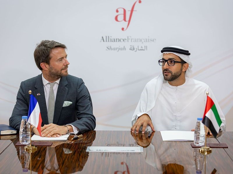 The opening of the Alliance française de Sharjah